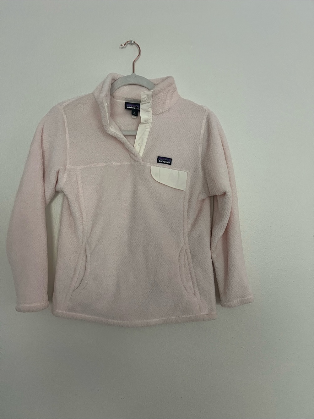 Patagonia Cream Kids Fleece Snap Pullover